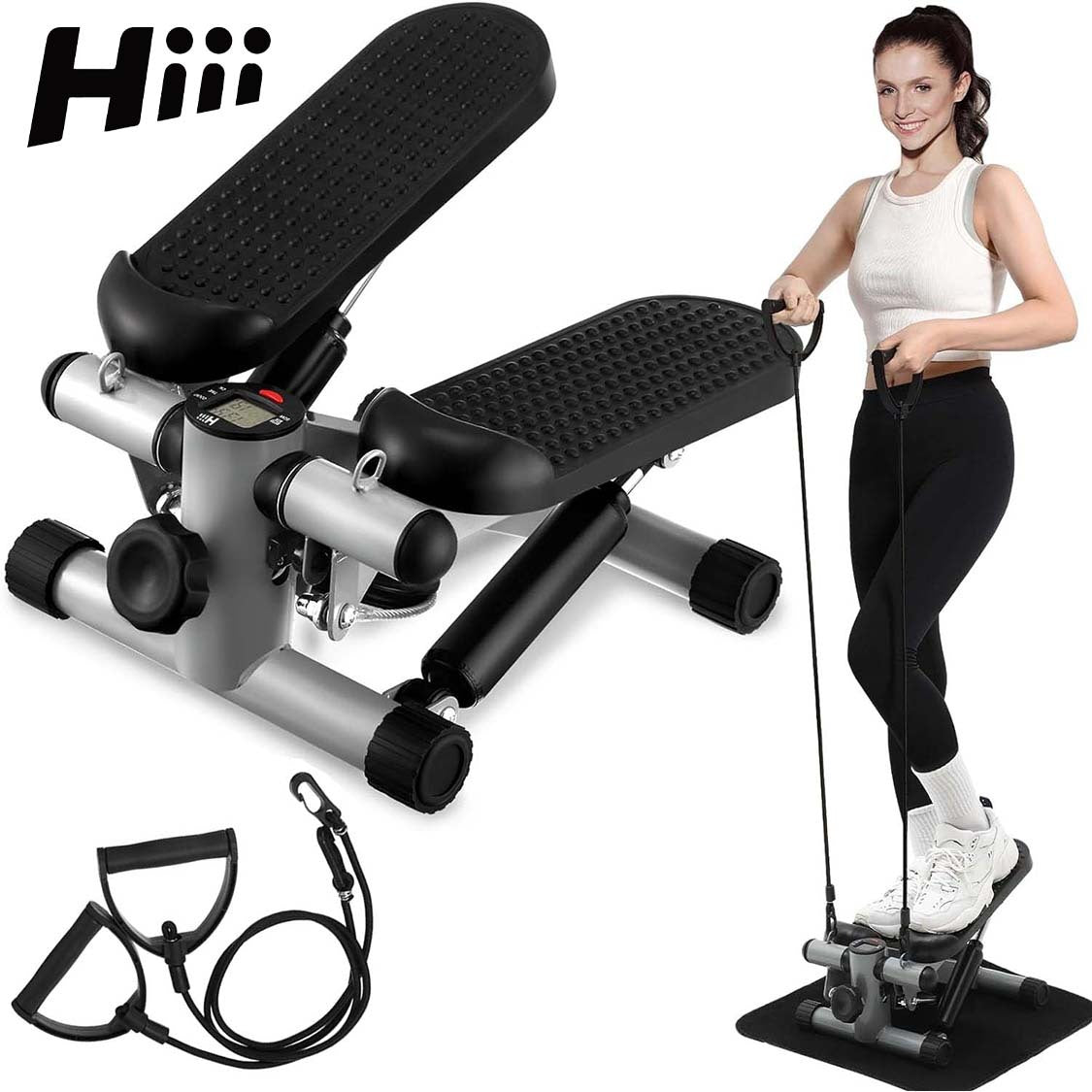 1pc,Steppers For Exercise At Home, Mini Stair Stepper 330 Lb Capacity, Mini Stepper With Resistance Bands